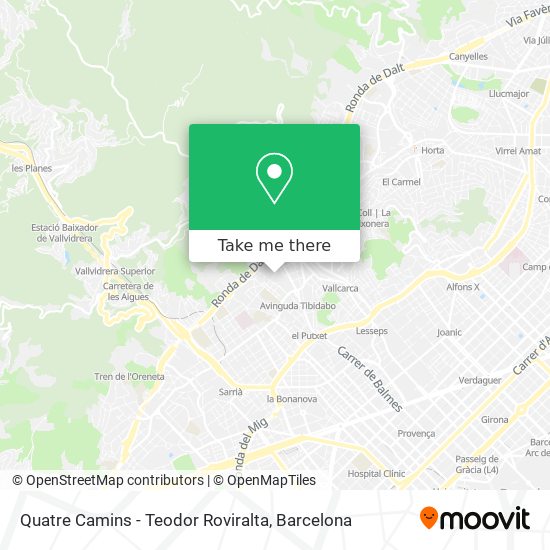 Quatre Camins - Teodor Roviralta map