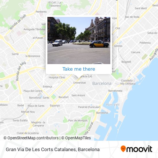 mapa Gran Via De Les Corts Catalanes