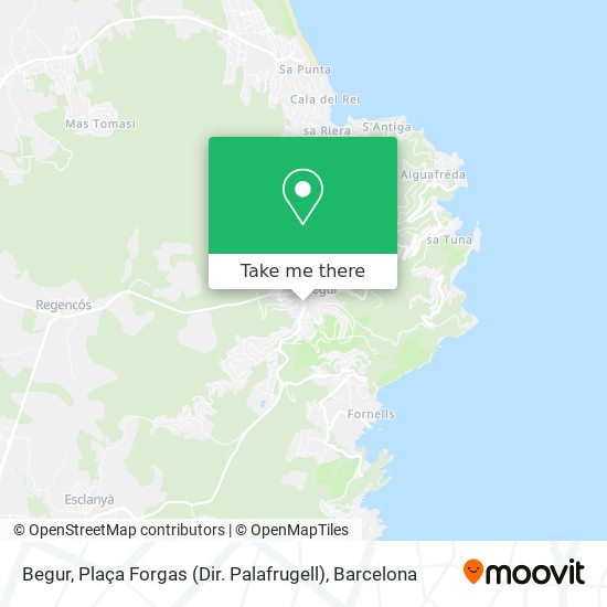 Begur, Plaça Forgas (Dir. Palafrugell) map