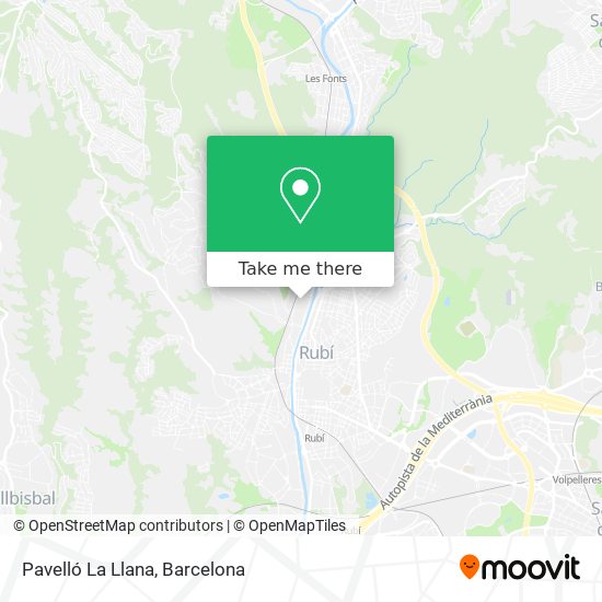Pavelló La Llana map