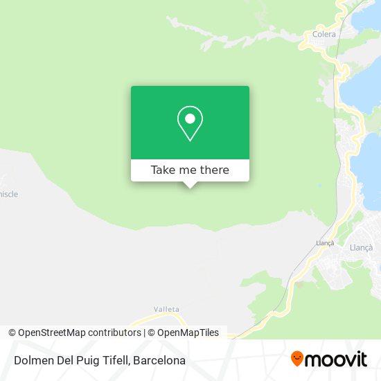 Dolmen Del Puig Tifell map