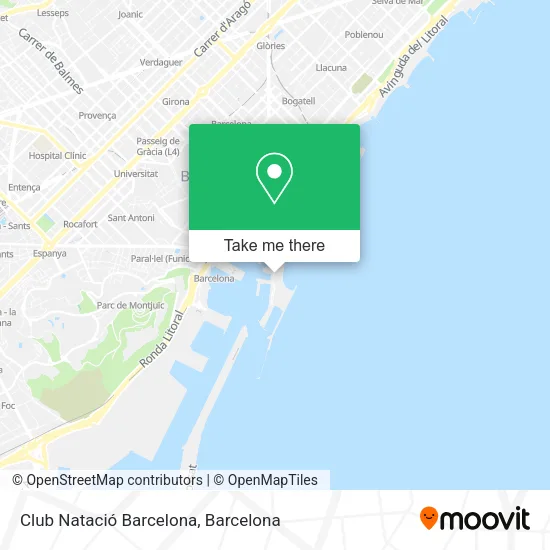 Club Natació Barcelona map