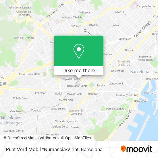 mapa Punt Verd Mòbil *Numància-Viriat