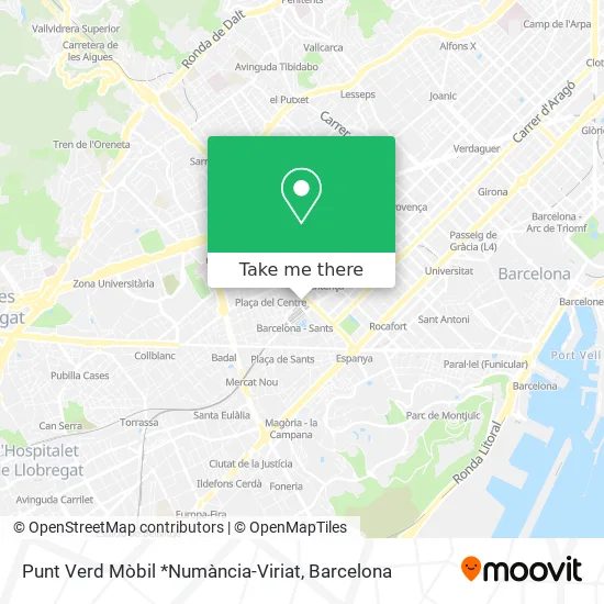 Punt Verd Mòbil *Numància-Viriat map