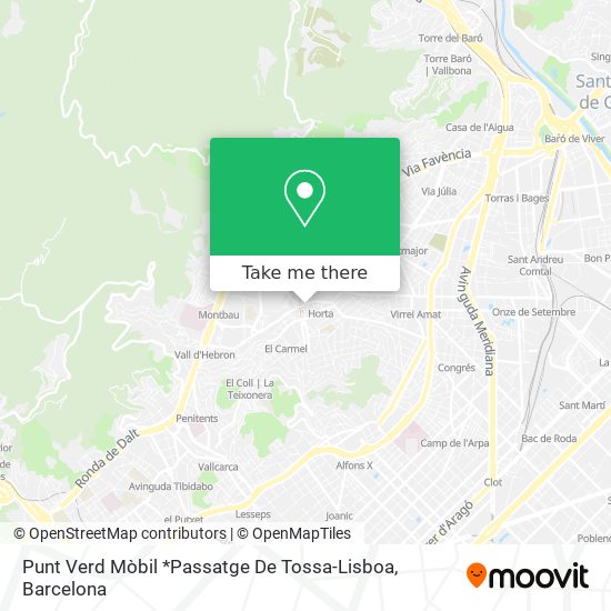 Punt Verd Mòbil *Passatge De Tossa-Lisboa map