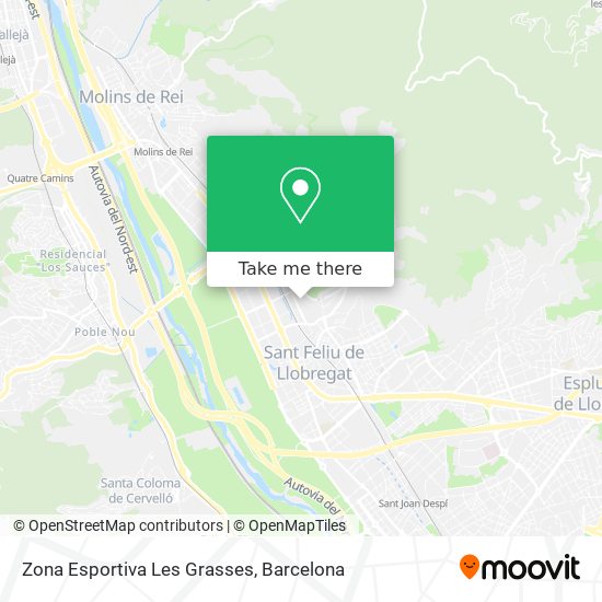 Zona Esportiva Les Grasses map