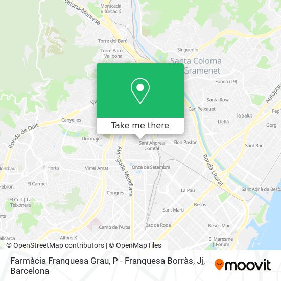 Farmàcia Franquesa Grau, P - Franquesa Borràs, Jj map