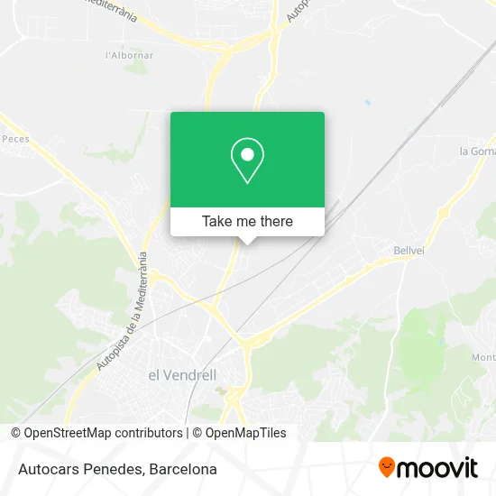 Autocars Penedes map