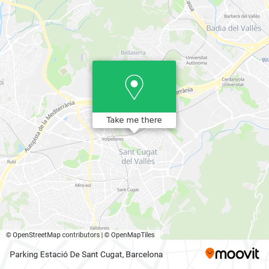 Parking Estació De Sant Cugat map