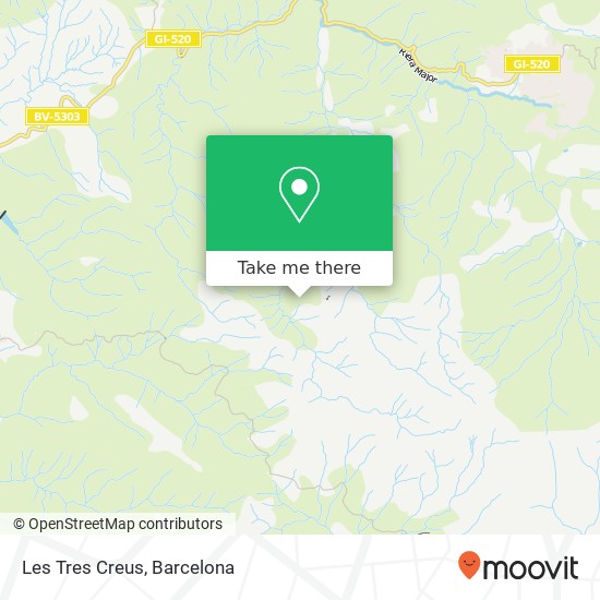 Coll De Les Tres Creus map