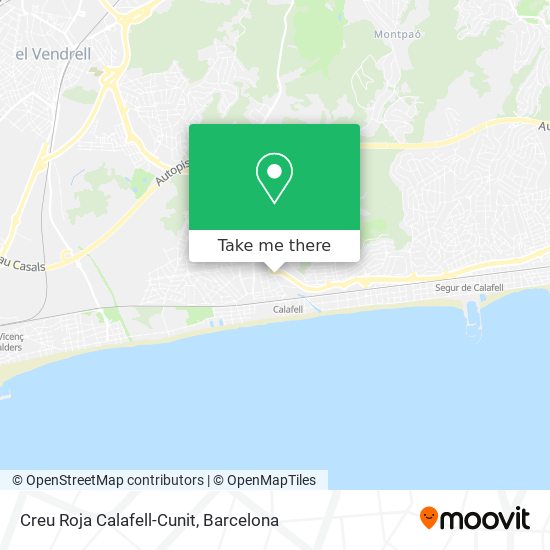 Creu Roja Calafell-Cunit map