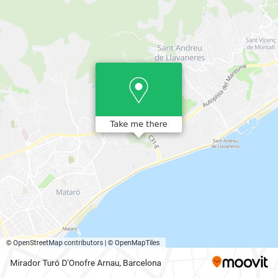 Mirador Turó D'Onofre Arnau map