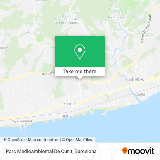 Parc Medioambiental De Cunit map