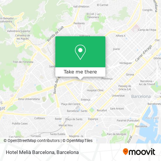 Hotel Melià Barcelona map