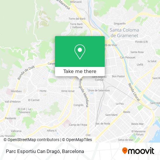 mapa Parc Esportiu Can Dragó