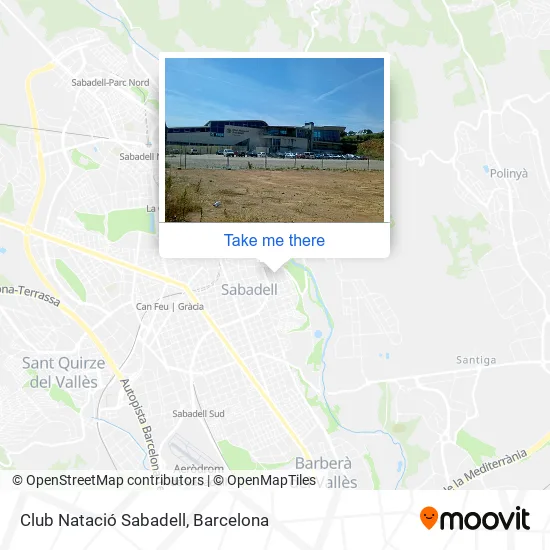 mapa Club Natació Sabadell