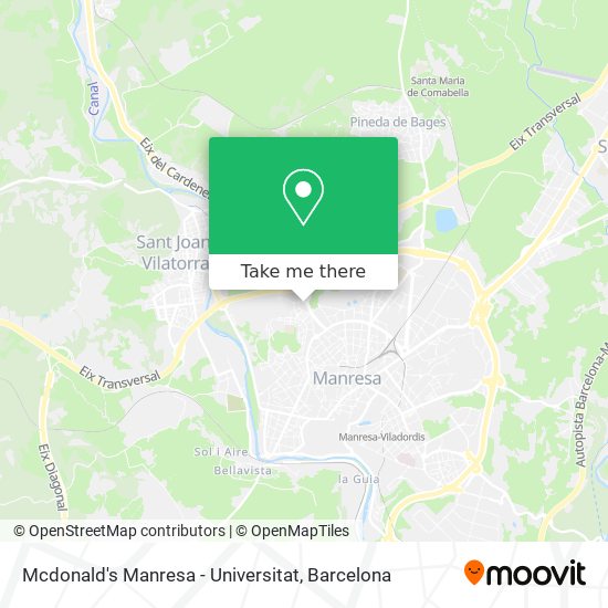 Mcdonald's Manresa - Universitat map