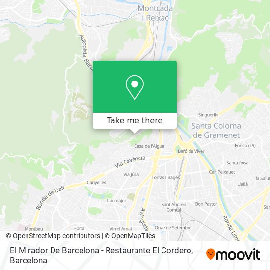 El Mirador De Barcelona - Restaurante El Cordero map