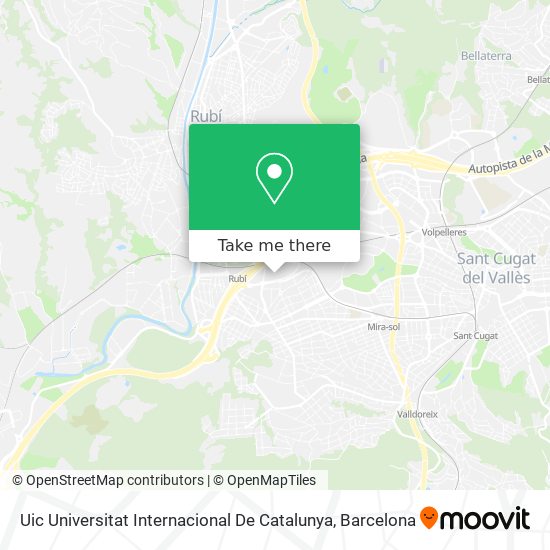 Uic Universitat Internacional De Catalunya map