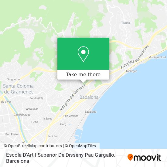 Escola D'Art I Superior De Disseny Pau Gargallo map
