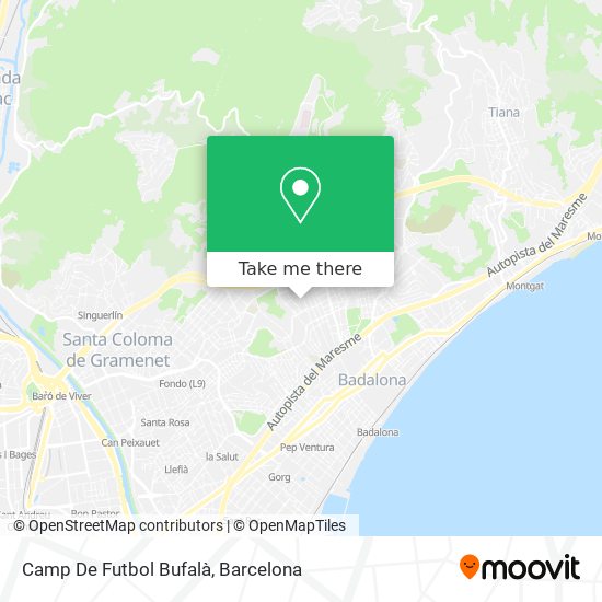 Camp De Futbol Bufalà map