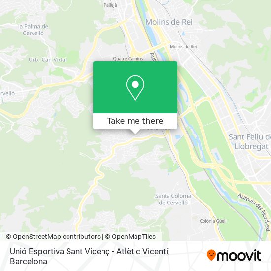 Unió Esportiva Sant Vicenç - Atlètic Vicentí map