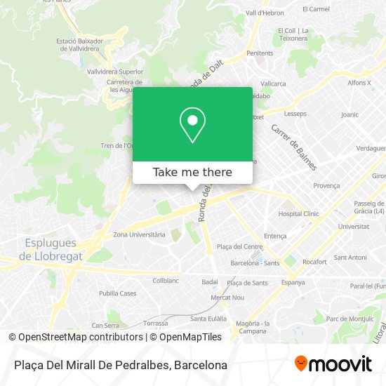 Plaça Del Mirall De Pedralbes map