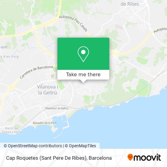 mapa Cap Roquetes (Sant Pere De Ribes)
