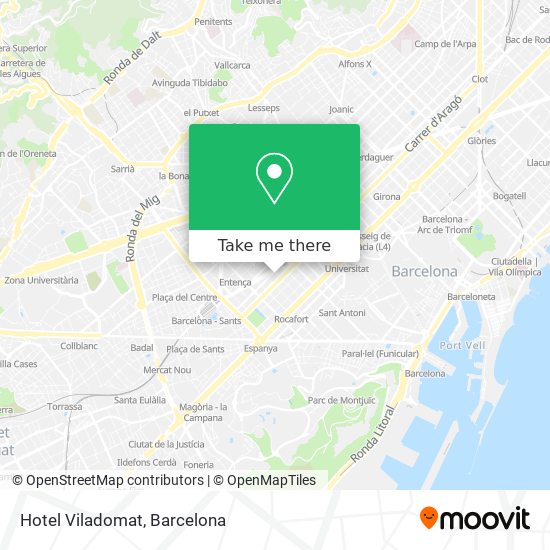 Hotel Viladomat map