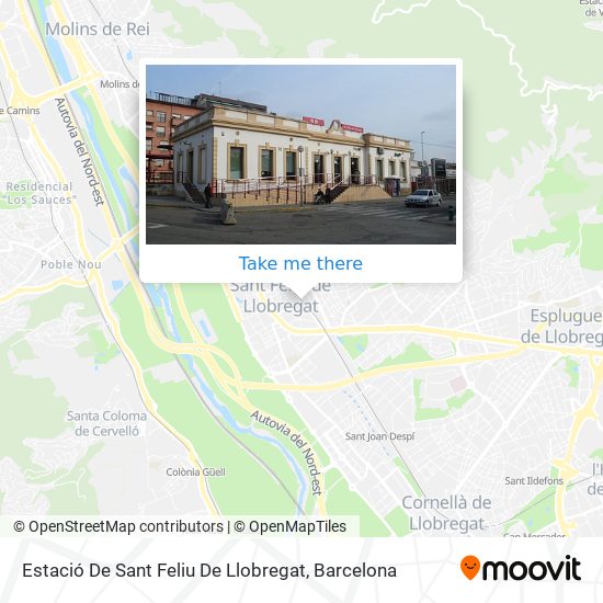 mapa Estació De Sant Feliu De Llobregat