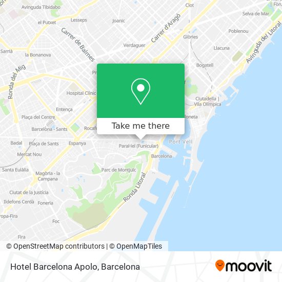 Hotel Barcelona Apolo map