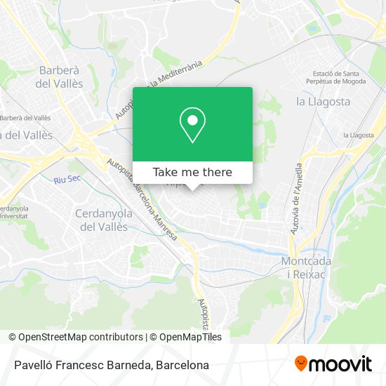 Pavelló Francesc Barneda map