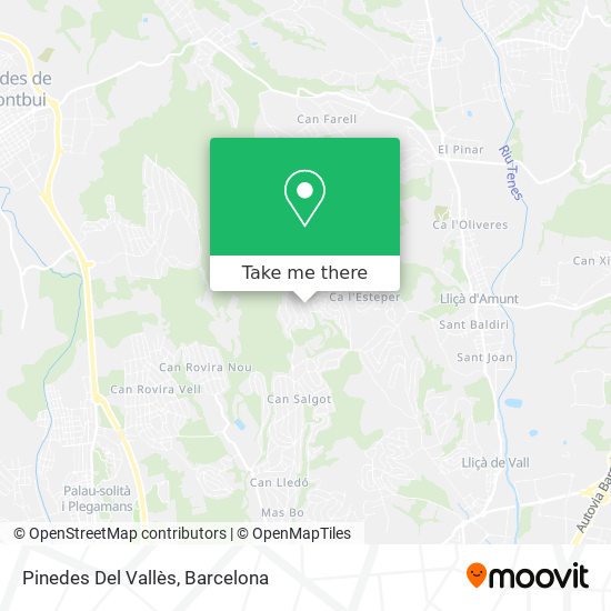 mapa Pinedes Del Vallès