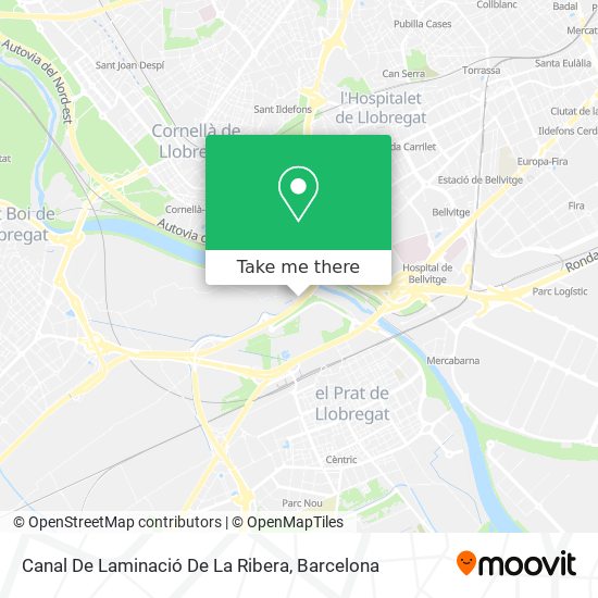 Canal De Laminació De La Ribera map