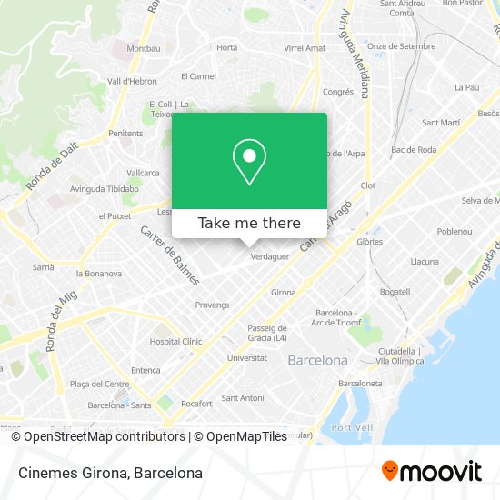 Cinemes Girona map