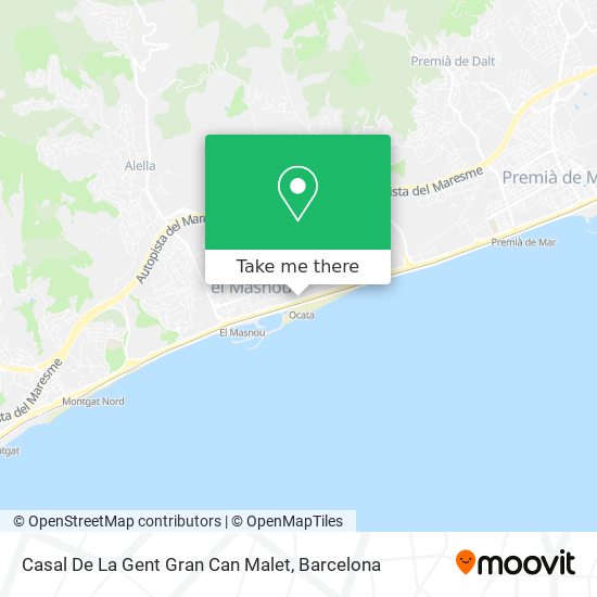 Casal De La Gent Gran Can Malet map