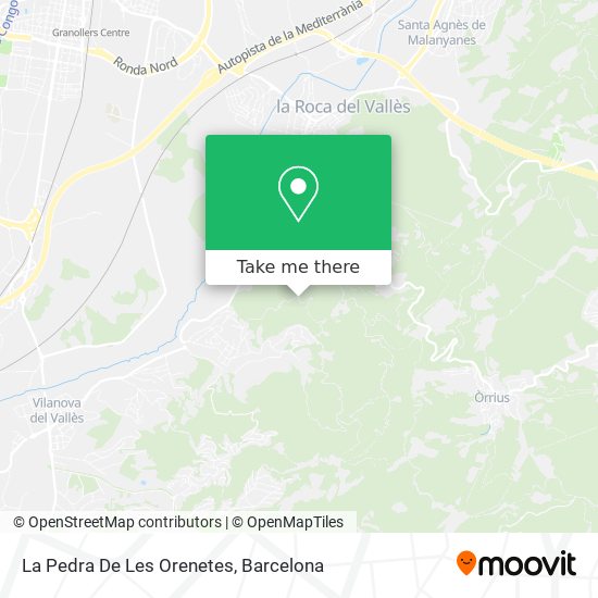 La Pedra De Les Orenetes map