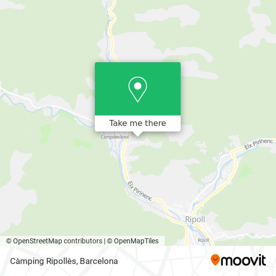 Càmping Ripollès map