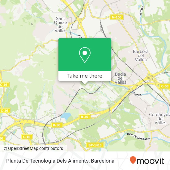 Planta De Tecnologia Dels Aliments map