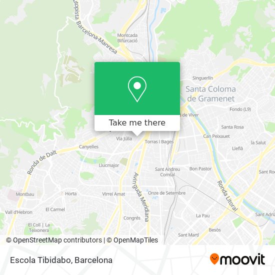 mapa Escola Tibidabo