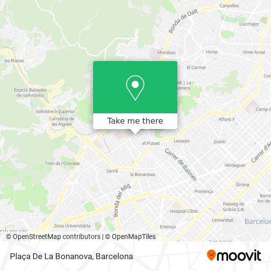 mapa Plaça De La Bonanova