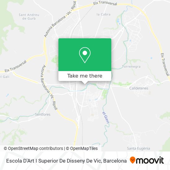 Escola D'Art I Superior De Disseny De Vic map