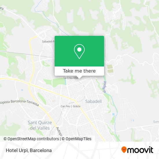 mapa Hotel Urpì