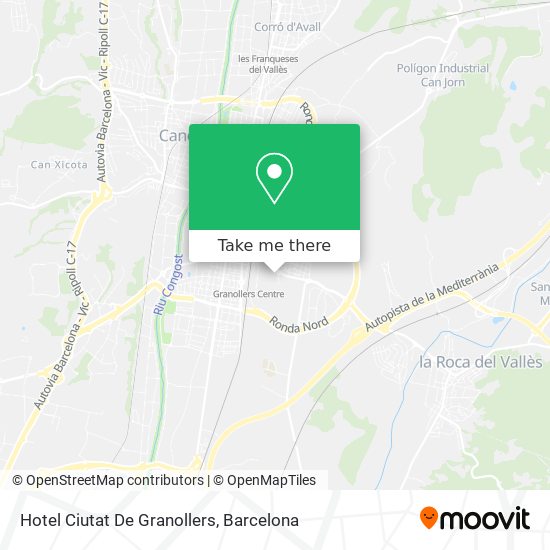 Hotel Ciutat De Granollers map