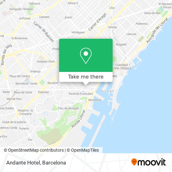 mapa Andante Hotel