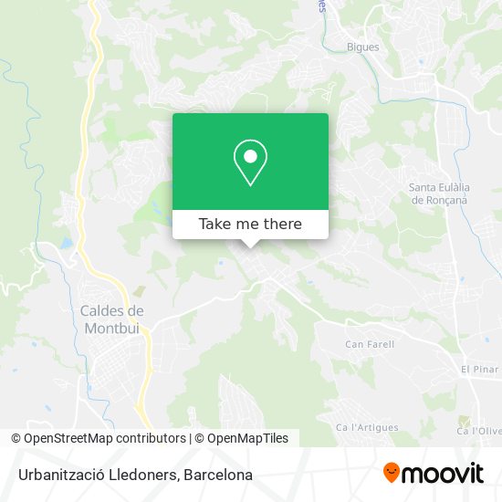 Urbanització Lledoners map