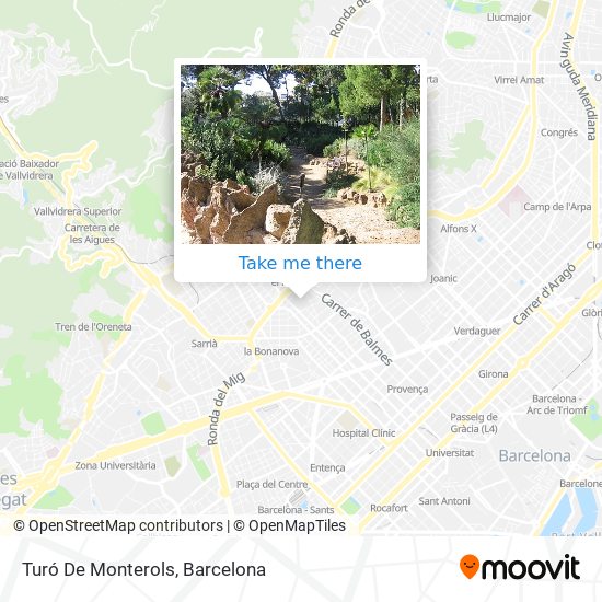 Turó De Monterols map