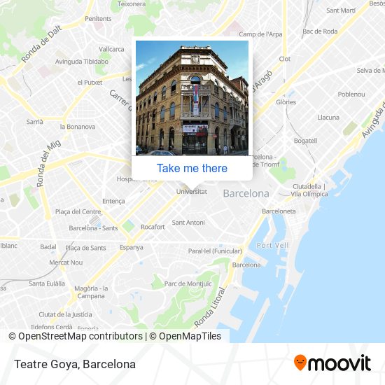 mapa Teatre Goya