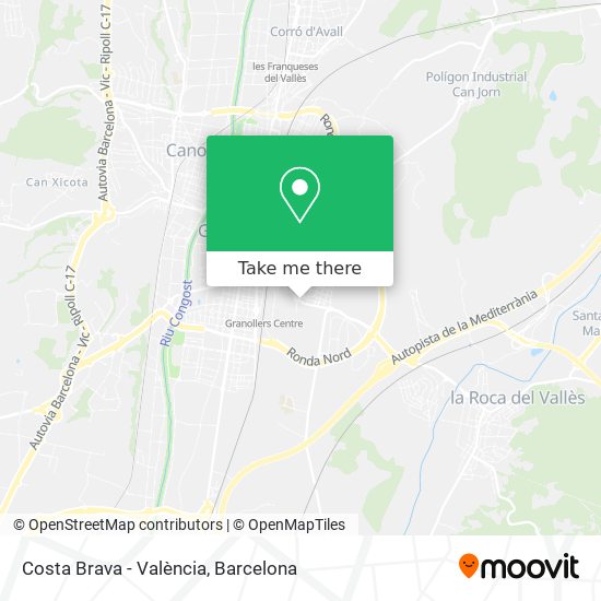 mapa Costa Brava - València