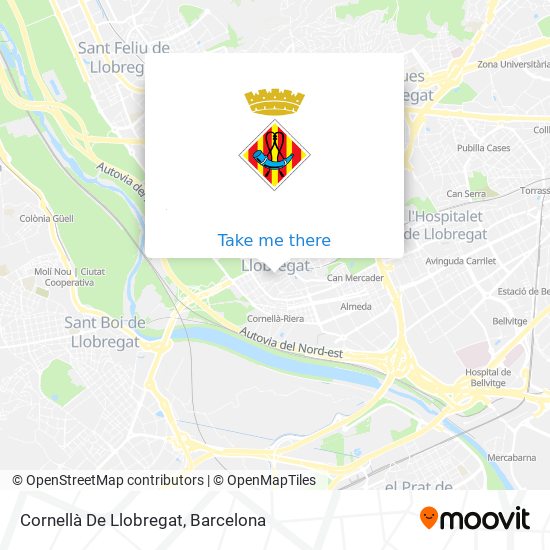 mapa Cornellà De Llobregat